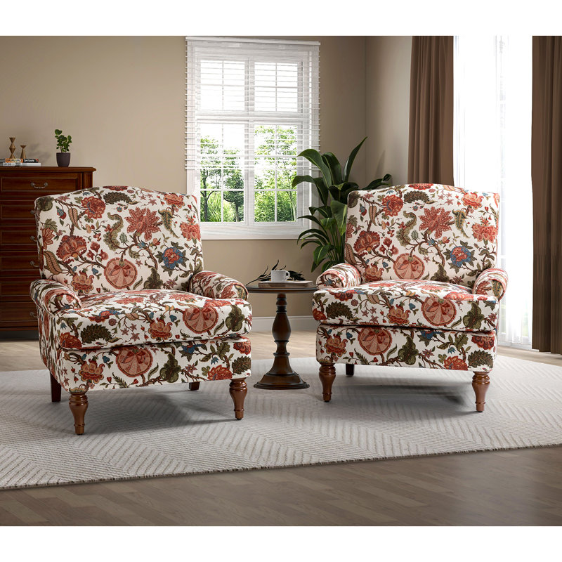 Wade Logan Anteaus Upholstered Armchair With Solid Wood Legs Reviews